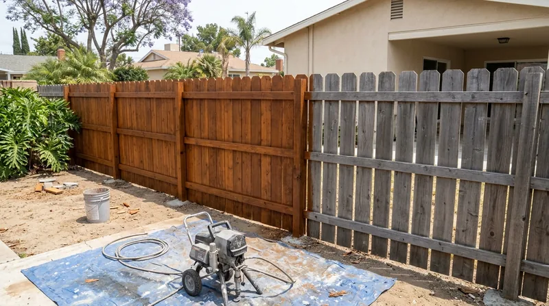 Fence Staining & Restoration Anaheim